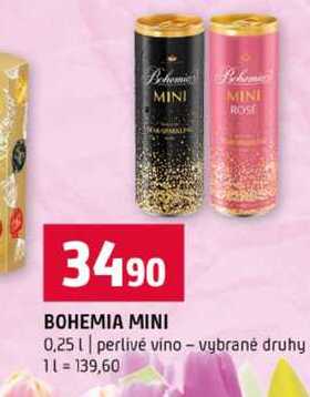 BOHEMIA MINI 0,25l perlivé víno vybrané druhy
