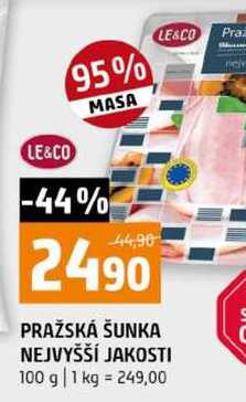 PRAŽSKÁ ŠUNKA NEJVYŠŠÍ JAKOSTI 100 g  