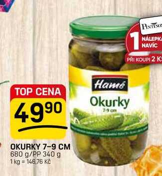 OKURKY 7-9 CM 680 g/PP 340 g