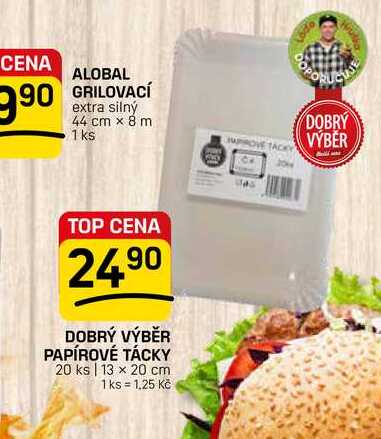 DOBRÝ VÝBĚR PAPÍROVÉ TÁCKY 20 ks 13 x 20 cm 1 ks 