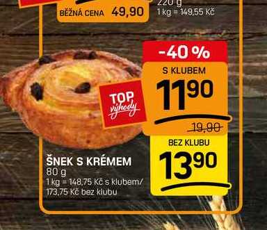 ŠNEK S KRÉMEM 1390 80 g
