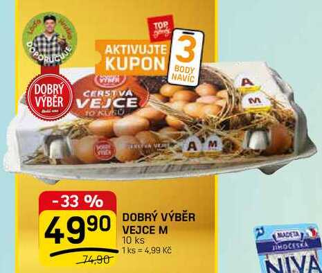 DOBRÝ VÝBĚR VEJCE M 10 ks