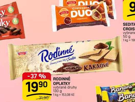 RODINNÉ OPLATKY vybrané druhy 130 g 