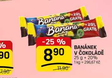 BANÁNEK V ČOKOLÁDĚ 25 g