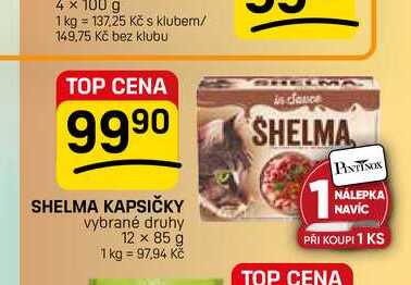 SHELMA KAPSIČKY vybrané druhy 12 x 85 g
