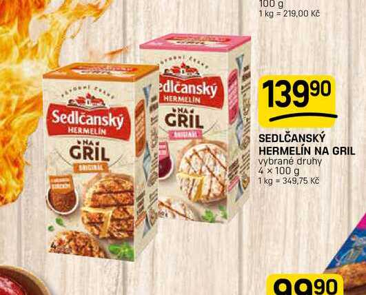SEDLČANSKÝ HERMELÍN NA GRIL vybrané druhy 4 x 100 g