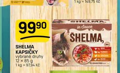 SHELMA KAPSIČKY vybrané druhy 12 x 85 g
