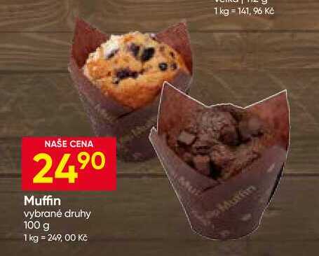 Muffin vybrané druhy 100 g
