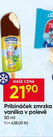 Pribináček zmrzka vanilka v polevě 50 ml 