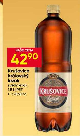 Krušovice královský ležák světlý ležák 1,5l PET 