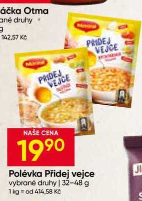 Maggi Polévka Přidej vejce vybrané druhy 32-48 g