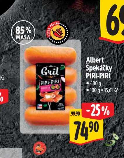   Albert Spekáčky PIRI-PIRI 480 g  
