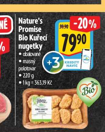 Nature's Promise Bio Kuřecí nugetky 220 g
