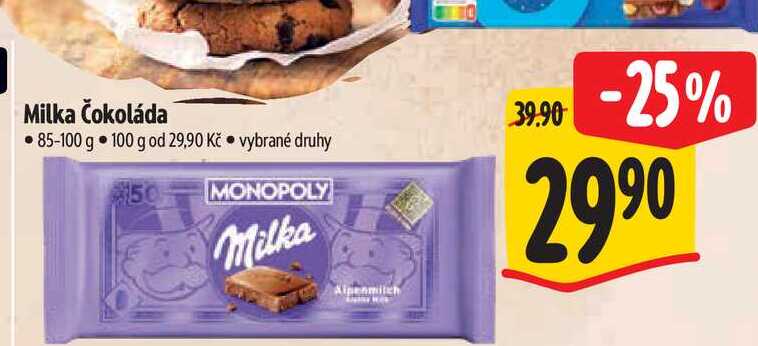 Milka Čokoláda  85-100 g 