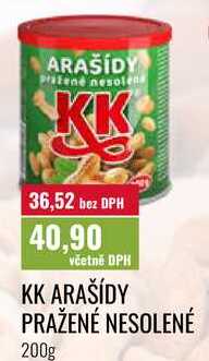 KK ARAŠÍDY PRAŽENÉ NESOLENÉ 200g 