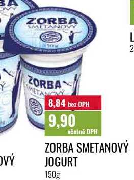 ZORBA SMETANOVÝ JOGURT 150g 