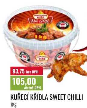 KUŘECÍ KŘÍDLA SWEET CHILLI 1Kg 