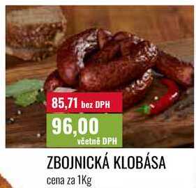 ZBOJNICKÁ KLOBÁSA cena za 1Kg 