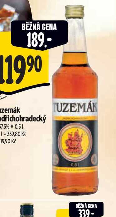 Tuzemák jindřichohradecký 0,5 l