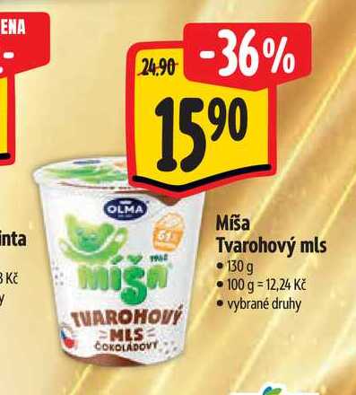  Míša Tvarohový mls 130 g  