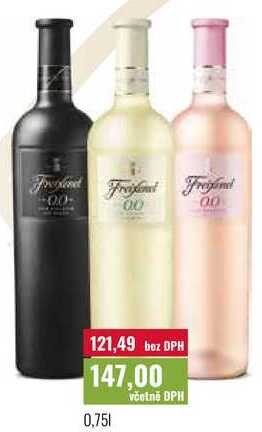 Freixernet 0,0% červené nealkoholické • 0,0% bílé nealkoholické • 0,0% rosé nealkoholické 0,75l
