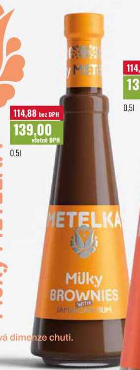 METELKA Milky BROWNIES 0,5l
