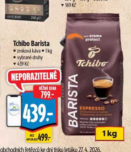   Tchibo Barista zrnková káva  1kg   