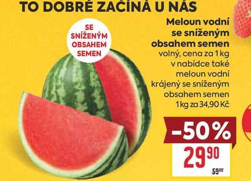 Meloun vodní se sníženým obsahem semen volný, cena za 1 kg