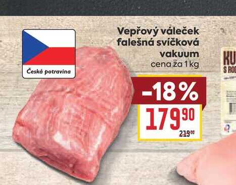 Vepřový váleček falešná svíčková vakuum cena za 1 kg 