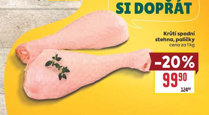 Krůtí spodní stehna, paličky cena za 1 kg