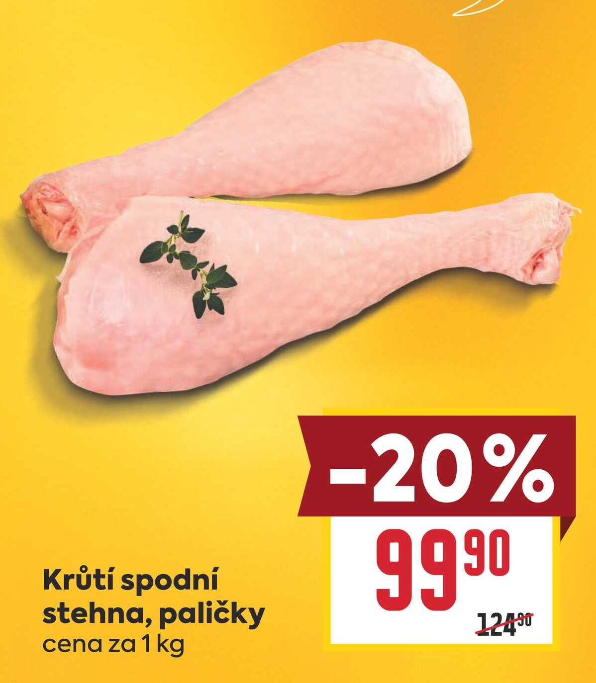 Krůtí spodní stehna, paličky cena za 1 kg 
