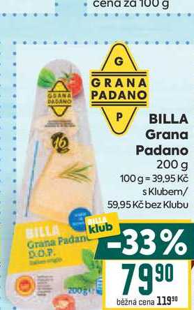 BILLA Grana Padano 200g