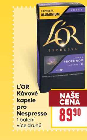 L'OR Κάνονé kapsle pro Nespresso 1 balení