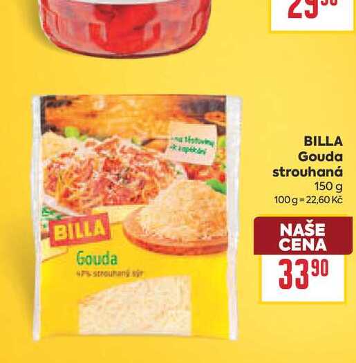 BILLA Gouda strouhaná 150 g