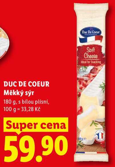 DUC DE COEUR Měkký sýr, 180 g