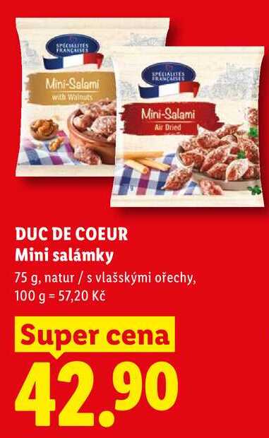 DUC DE COEUR Mini salámky, 75 g