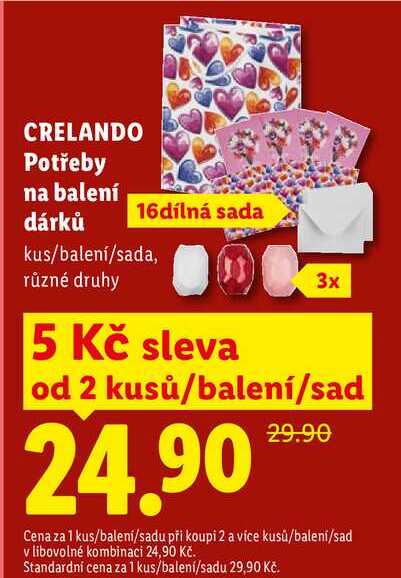 CRELANDO Potřeby na balení dárků 