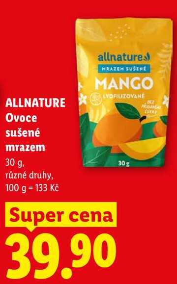 ALLNATURE Ovoce sušené mrazem, 30 g