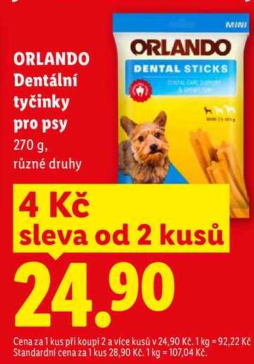 ORLANDO Dentální tyčinky pro psy, 270 g