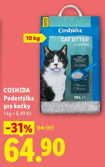 COSHIDA Podestýlka pro kočky, 10 kg 