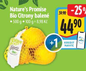 Nature's Promise Bio Citrony balené, 500 g   
