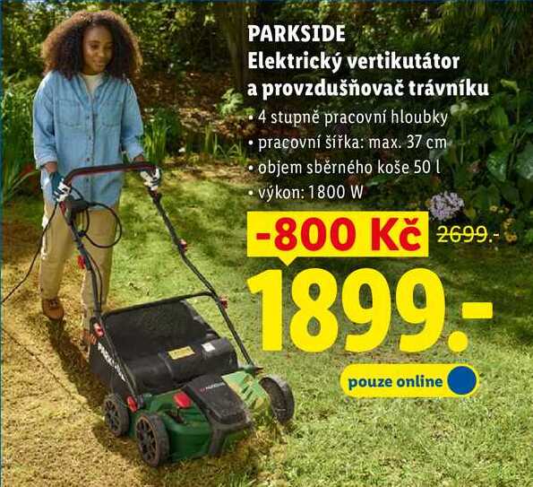 PARKSIDE Elektrický vertikutátor a provzdušňovač trávníku 