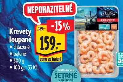 Krevety loupané, 300 g