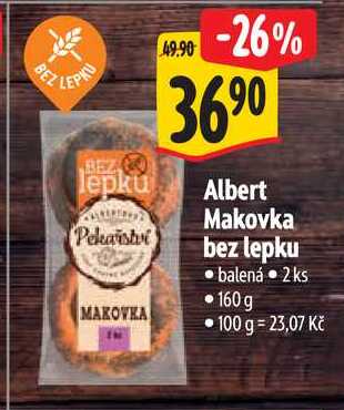 Albert Makovka bez lepku, 160 g
