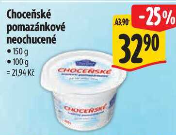 Choceňské pomazánkové neochucené, 150 g 