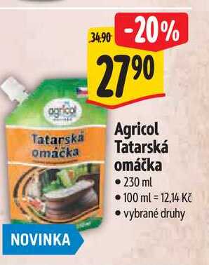 Agricol Tatarská omáčka , 230 ml