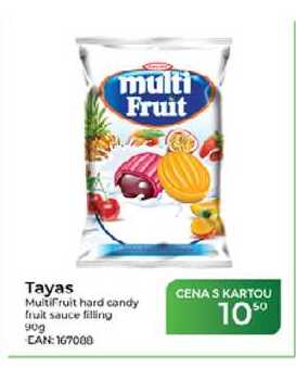 Tayas MultiFruit hard candy fruit sauce filling 90 g