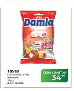 Tayas Damla soft candy assorted 250g 