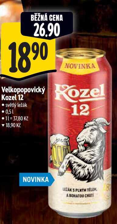 Velkopopovický Kozel 12, 0,5 l 