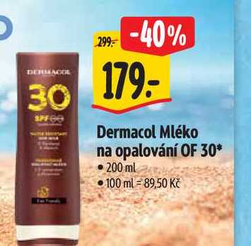Dermacol Mléko na opalování OF 30, 200 ml